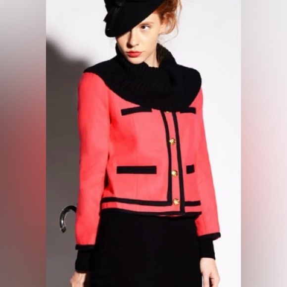 J. Crew Size 6 Lady Jacket Cropped Blazer Double Serge Wool Berry Pink - Picture 2 of 13